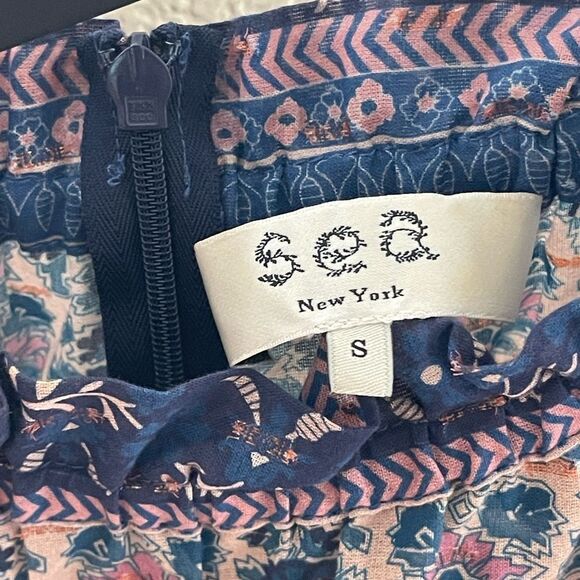 Sea New York Blue and Pink Patterned Blouse - Picture 3 of 6